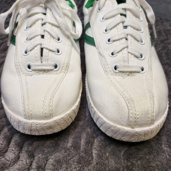Tretorn Nylite Plus Canvas Shoes Womens Size 6 White Green Tennis Sneakers Retro - Picture 3 of 7